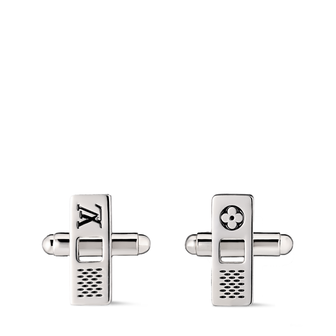 Damier Staples Cut Out Cufflinks S00 - Fashion Jewelry | LOUIS VUITTON